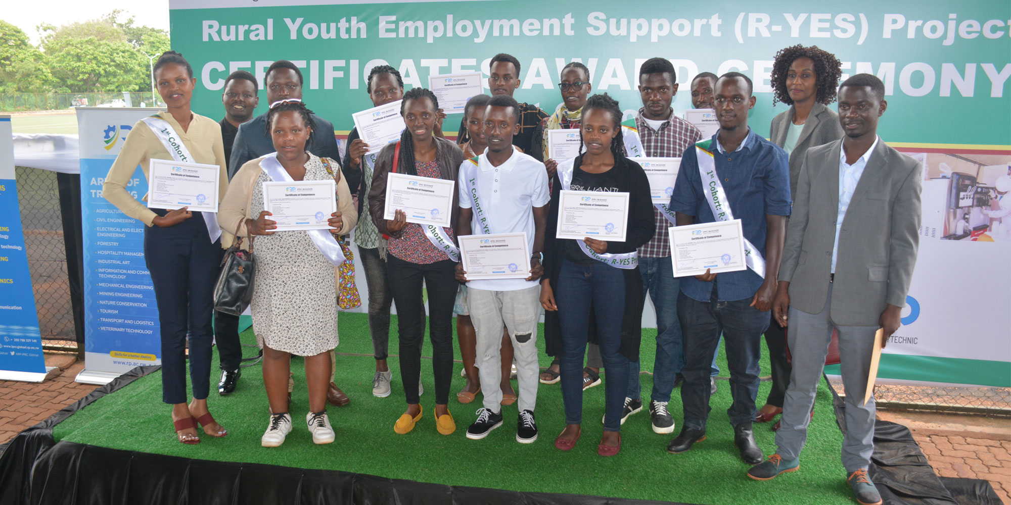 356 youth supported by R-YES project awarded certificates upon completion of short course training in agribusiness.